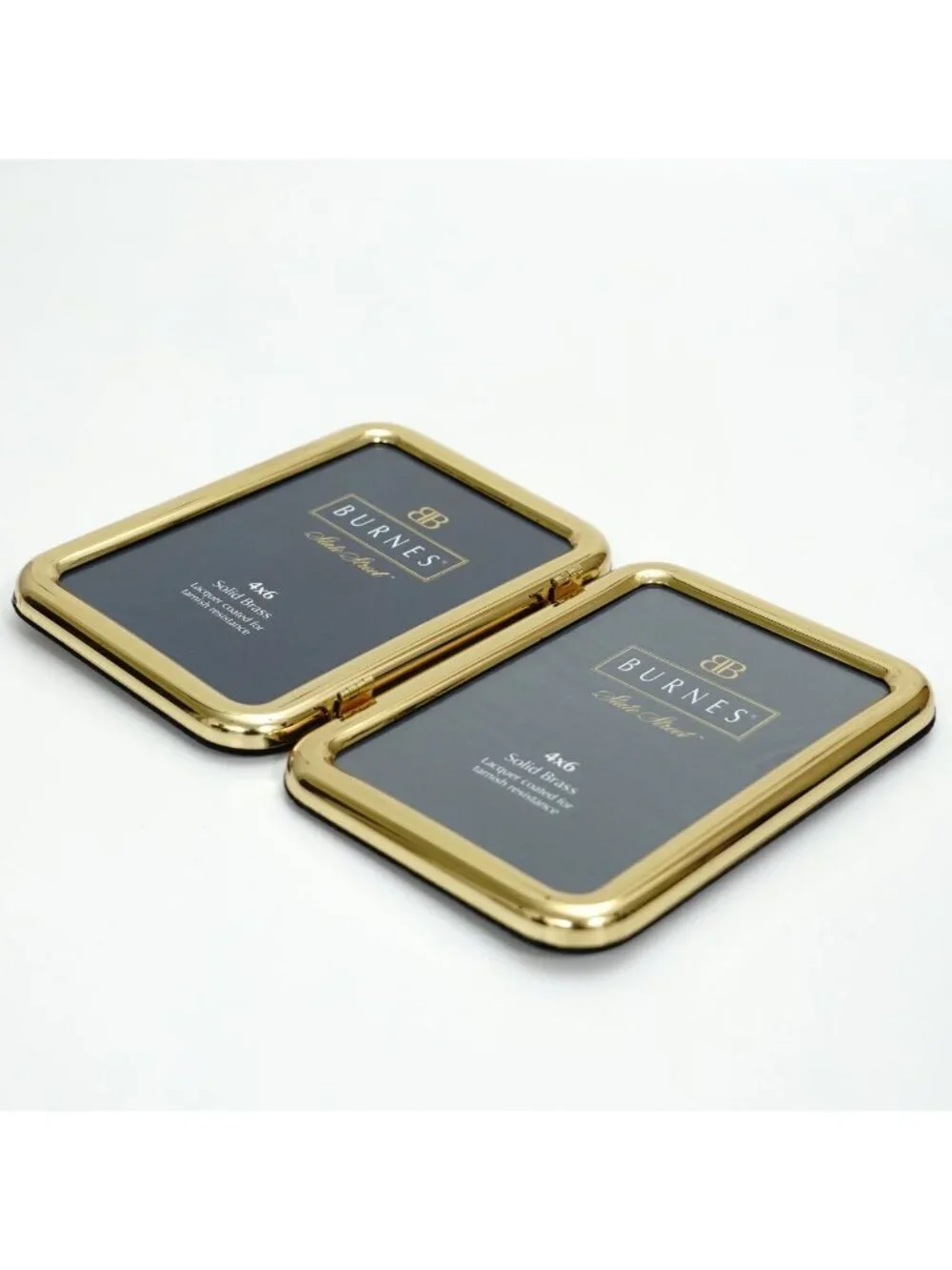 Burnes State Street Double 4x6 Frame Solid Brass Goldtone
